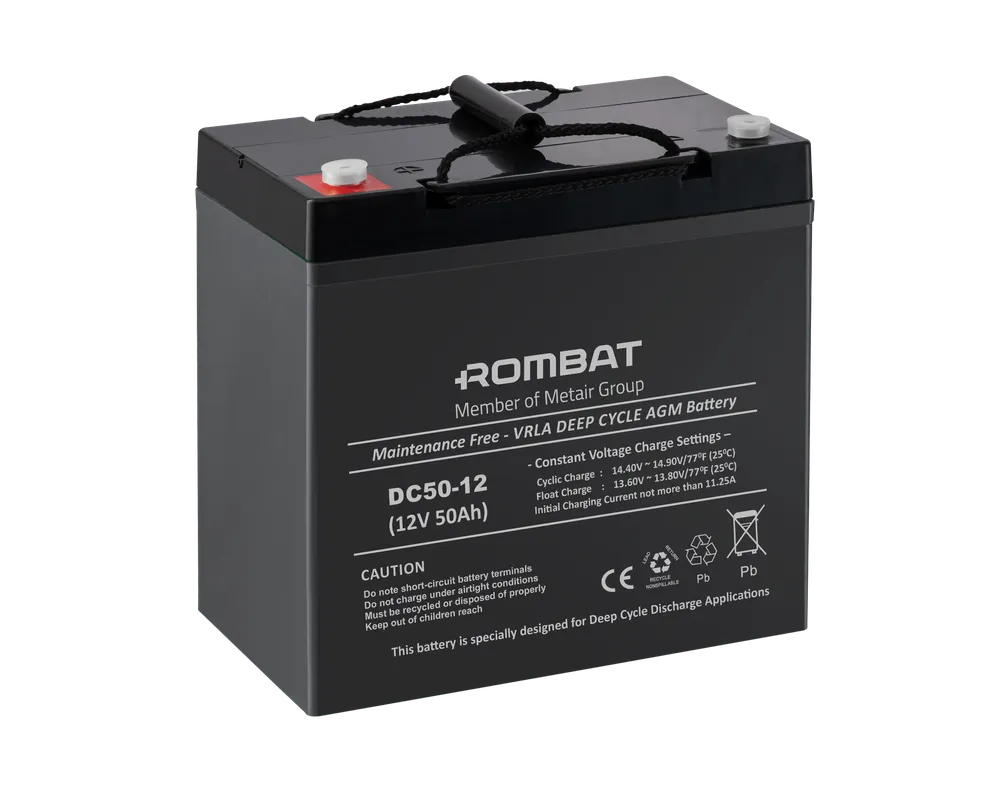 Rombat AGM 12V-50Ah baterie stationara DC12V-50Ah