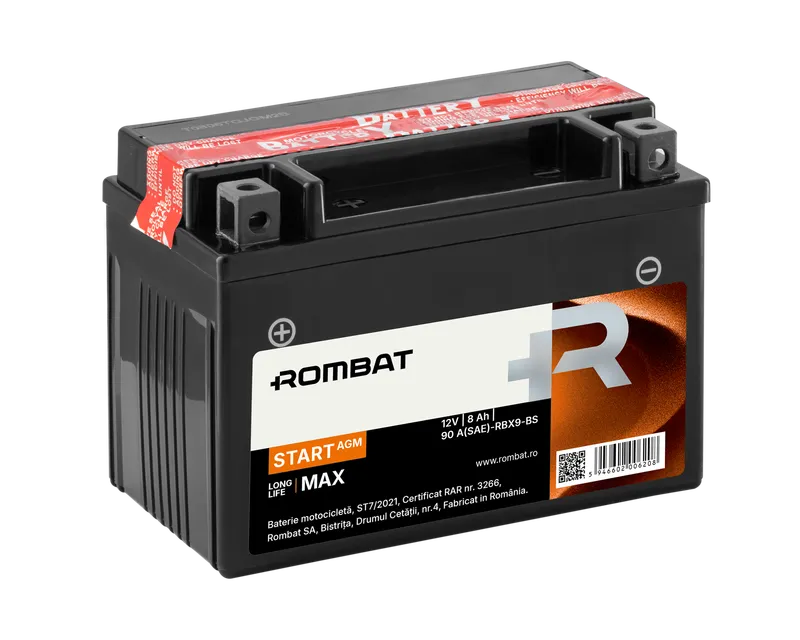 Rombat Start AGM 8Ah RBX9-BS
