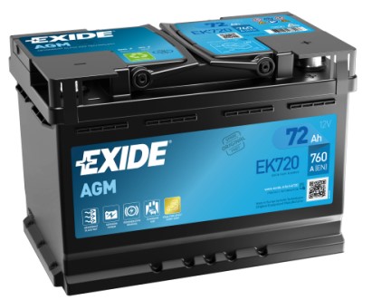Exide AGM 72Ah EK720