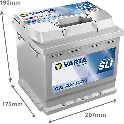 [552400047K262] Varta Dynamic SLI 52Ah C22
