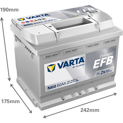 [560500064K262] Varta Dynamic EFB 60Ah N60