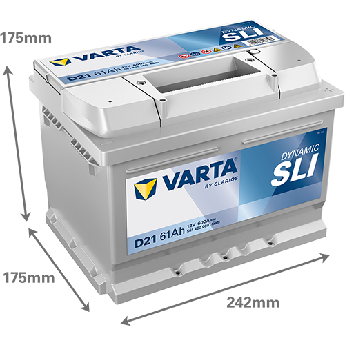 [5614000603162] 61Ah Varta Silver D21