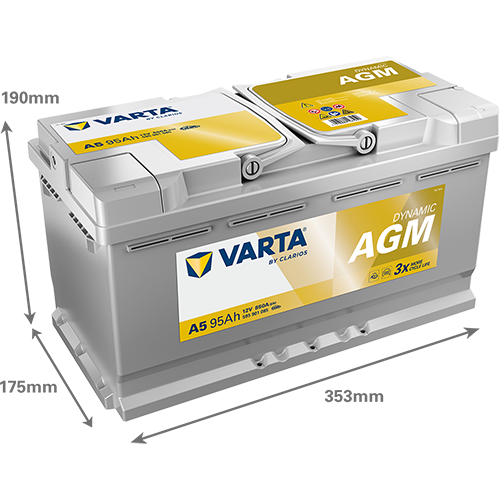 [595901085K262] Varta Dynamic AGM 95Ah A5