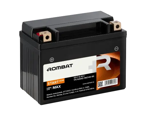 [RBZ14S-BS] Rombat Start AGM 12Ah RBZ14S-BS