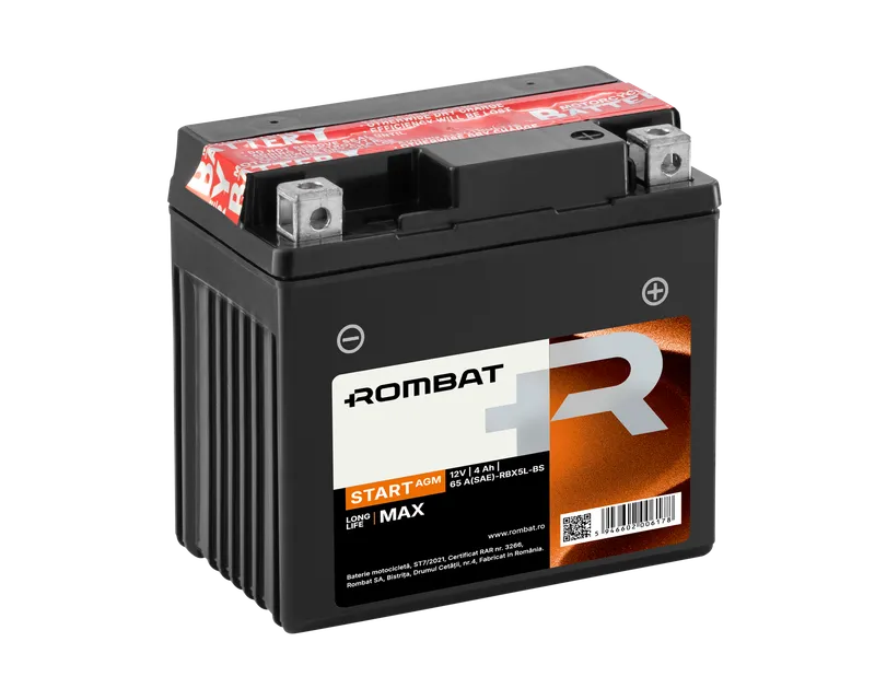 [RBX5L-BS] Rombat Start AGM 4Ah RBX5L-BS
