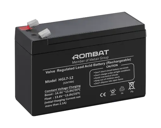 [HGL12V-7Ah F2] Rombat AGM 12V-7Ah F2 baterie stationara HGL12V-7Ah F2